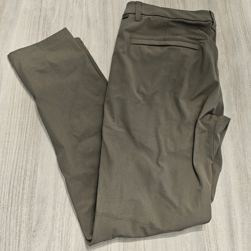 Lululemon Commission Mens‎ Green Pants Size 34 Stretch Chino LM5ADHS
